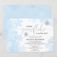 Flauta de nieve azul plata Shower by Mail baby sho