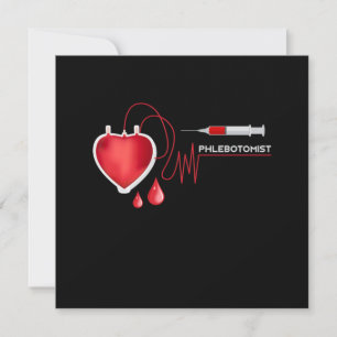 Invitación Flebotomismo Heartbeat Syringe Phlebotomy Gi
