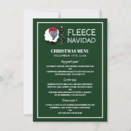 Invitación Fleece Navidad, menú Navidad al estilo español