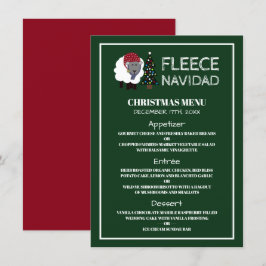 Invitación Fleece Navidad, menú Navidad al estilo español