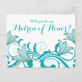 Invitación Fleur de Lyrica Matron de petición de honor | VERD