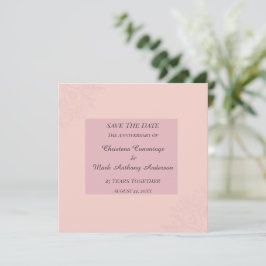 Invitación Fleur de Satin Aniversario de Boda Salvar la Fecha