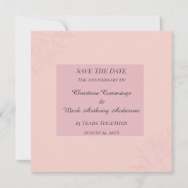 Invitación Fleur de Satin Aniversario de Boda Salvar la Fecha