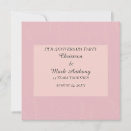 Invitación Fleur de Satin Wedding Anniversary