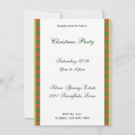 Invitación Fleur Verde Rojo de Lis Personalizado Holiday 4.5x