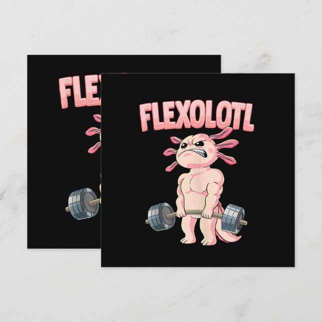 Invitación Flexolotl Axolotl (Anverso / Reverso)