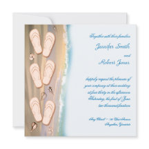 Flip Flops on the Beach Wedding Invitation
