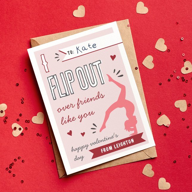 Invitación Flip Out Gymnastics Classroom El día de San Valent (Subido por el creador)