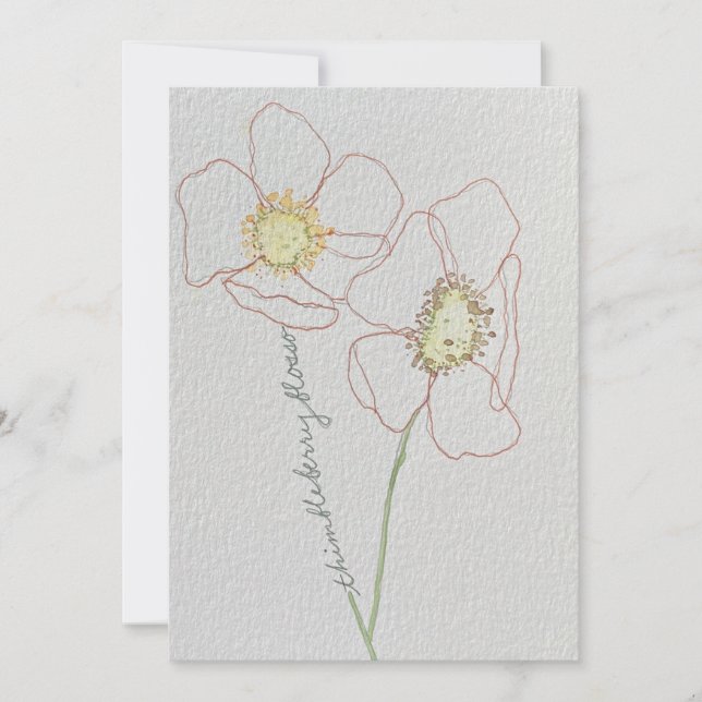 Invitación flor (Anverso)