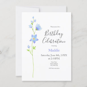 Invitación Flor acuarela de la vejiga de Jacob