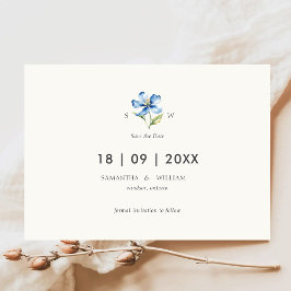 Invitación Flor acuarela Guardar la fecha