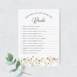 Invitación Flor acuarela que conoce la carta de la novia