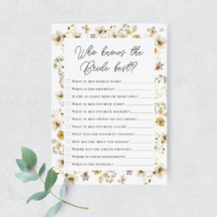 Invitación Flor acuarela que conoce la carta de la novia