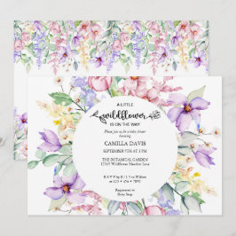 Invitación Flor acuática | Baby Shower Inv Botánico