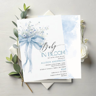 Invitación Flor acuática bebé en la ducha de bebé en Bloom I