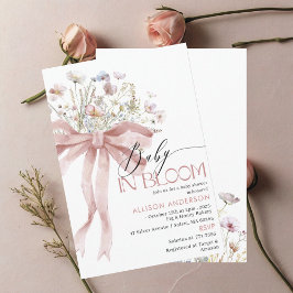 Invitación Flor acuática bebé en la ducha de bebé en Bloom I