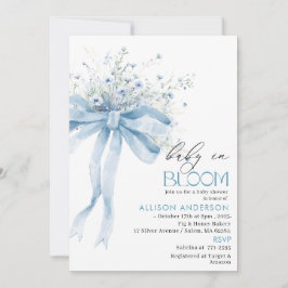 Invitación Flor acuática bebé en una ducha de bebé en Bloom