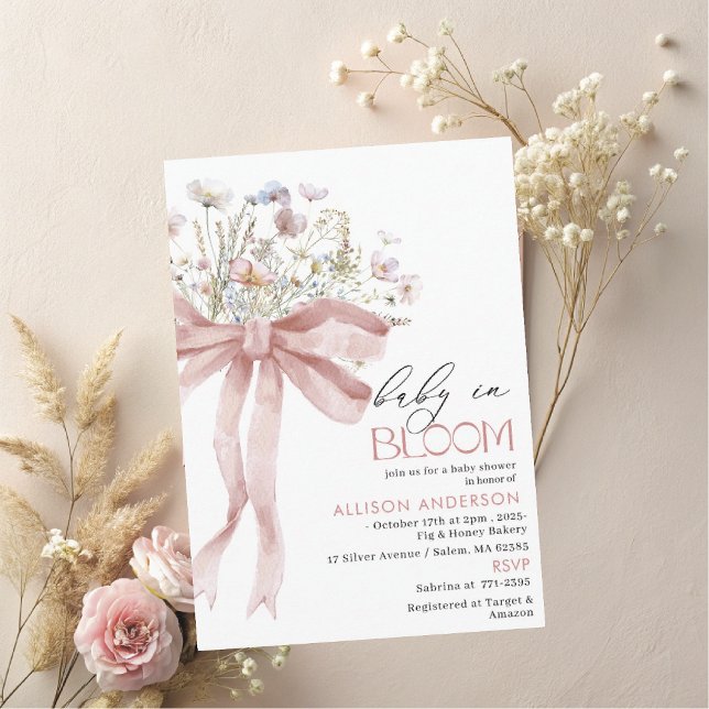 Invitación Flor acuática bebé en una ducha de bebé en Bloom (Subido por el creador)