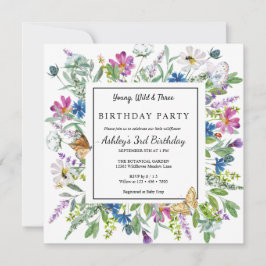 Invitación Flor acuática | Cumpleaños floral | Cualquier Edad