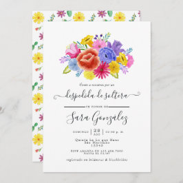 Invitación Flor acuática Fiesta Española Ducha Bridal
