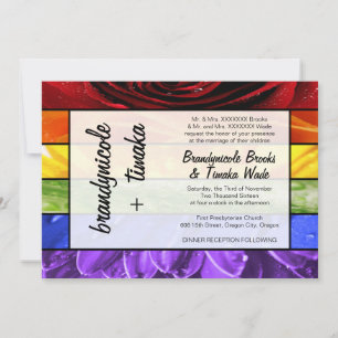 Invitación Flor arco iris