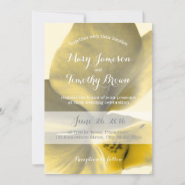 Invitación Flor artística en tonos amarillos - Boda