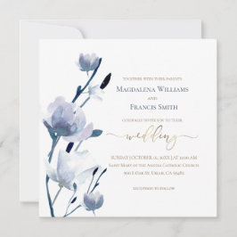 Invitación flor azul | BODA