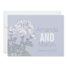 Flor blanca crisantemo boda sobre boda gris