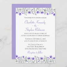 Flor Boda Flor de flores moradas