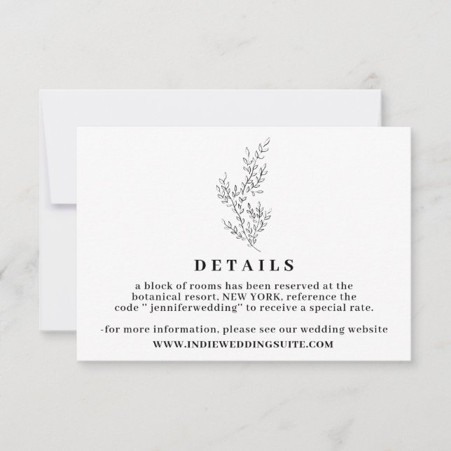 Invitación Flor Boho bodas Claros Detalles del otoño (Anverso)