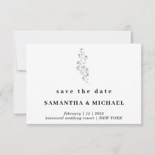 Invitación Flor Boho Borrar Indie Guardar Boda de fecha