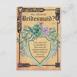 Invitación Flor celta medieval ¿Serás mi dama de honor?
