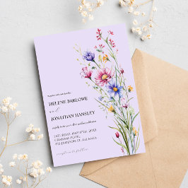 Invitación Flor de agua de primavera Boho Elegante Boda