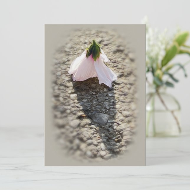 Invitación Flor de ajedrez (Anverso de pie)