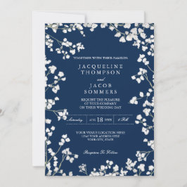 Invitación Flor de aliento del bebé fue una boda rústica en e