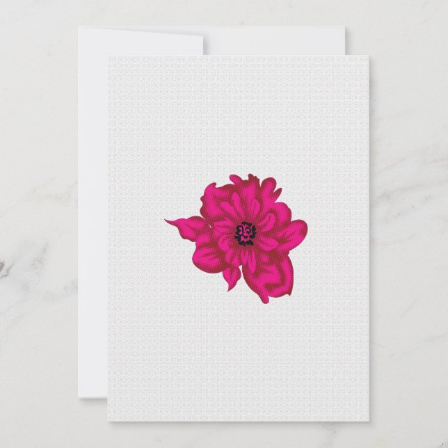 Invitación Flor de Arte Pop | Impresión Digital Moderna (Anverso)