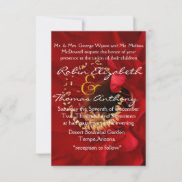 Invitación Flor de Cactus Rojo en flor