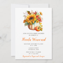 Invitación Flor de calabaza Baby Shower