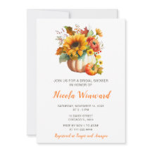 Flor de calabaza Bouquet Ducha de novia