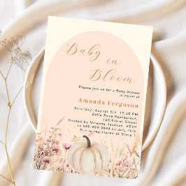 Invitación Flor de calabaza de arca de melocotón silvestre Ba