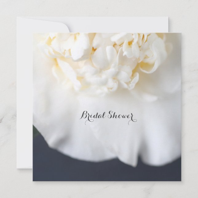 Invitación Flor de camellia blanca (Anverso)