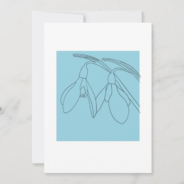 Invitación Flor de campanilla personalizada  (Anverso)