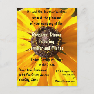 Invitación Flor de cena de ensayo