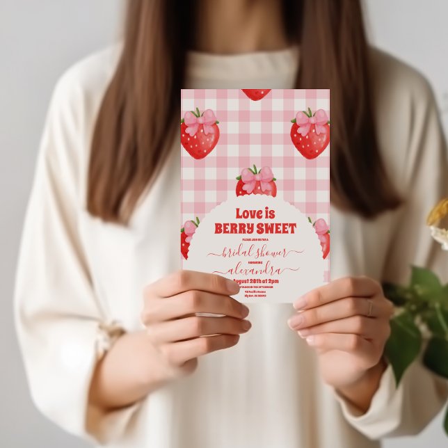 Invitación Flor de cereza de fresa rosa roja (Subido por el creador)