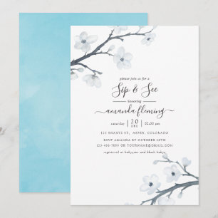 Invitación Flor de Cerezo Bebe y Ve