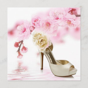 Invitación flor de cerezo ducha de novia sakura rosa