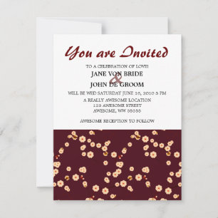 Invitación Flor de Cerezo Japonesa 4.25 x 5.5