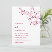 Flor de Cerezo Rosa Blanco Boda Casual