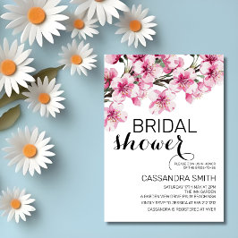 Invitación Flor de cerezo rosa Sakura Flor de flores ducha de