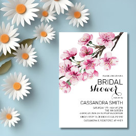 Invitación Flor de cerezo rosa Sakura Greeneration Bridal Sho